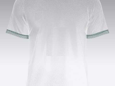 Soccer Green and Whirt Jersey-08 3D 모델