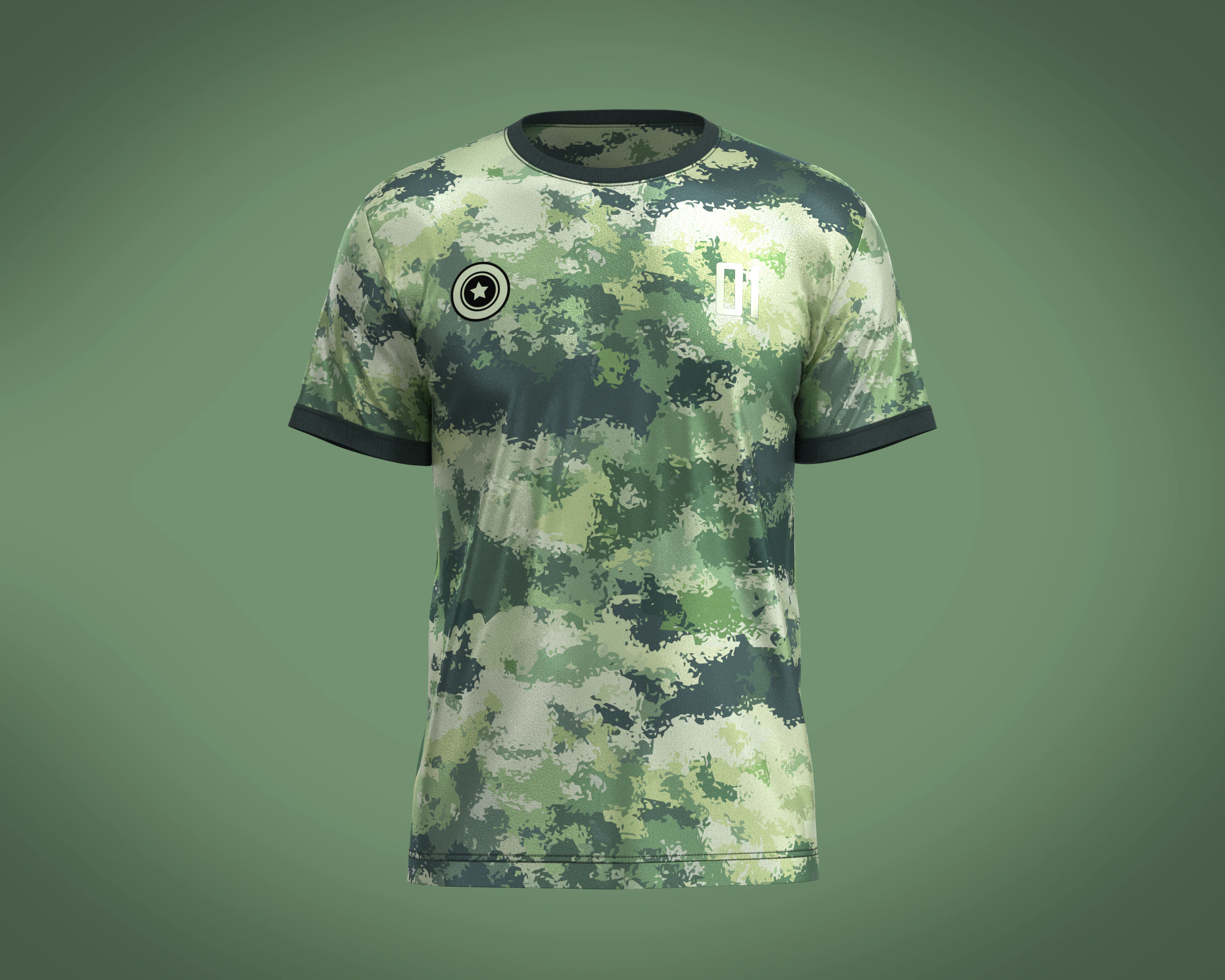 Soccer Green Jersey Player-01 3D Model .c4d .max .obj .3ds .fbx .stl .blend