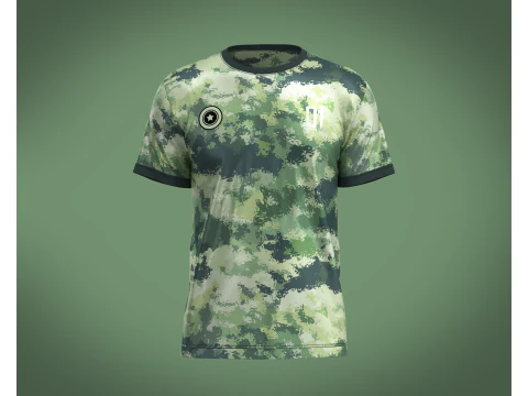 足球绿色球衣球员-01 3D 模型