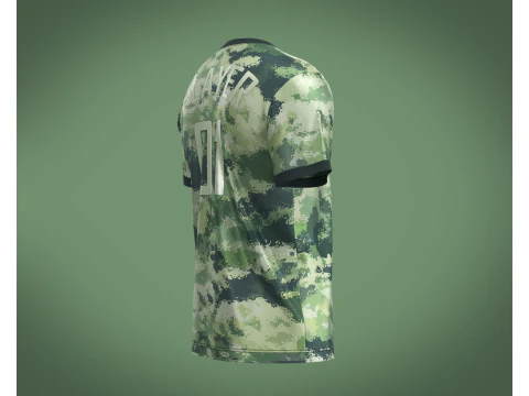 Soccer Green Jersey Player-01 3D Model