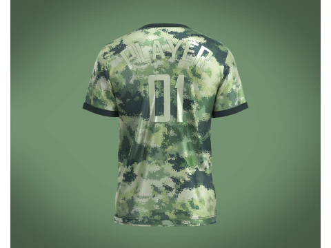 Soccer Green Jersey Player-01 3D Model