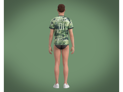 Soccer Green Jersey Player-01 3D मॉडल