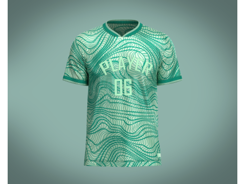 Soccer Green Jersey Player-06 3D 모델