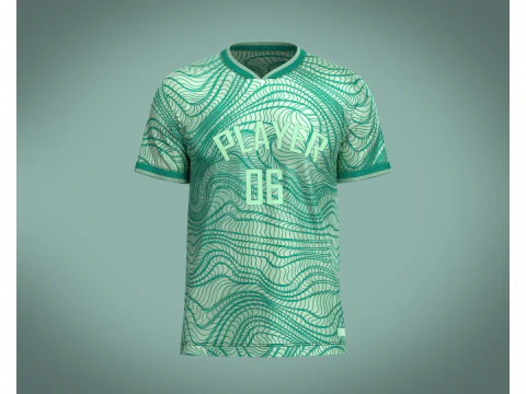 축구 그린 저지 Player-06 3D 모델