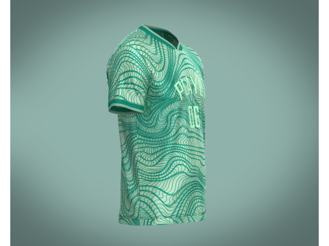 Soccer Green Jersey Player-06 3D 모델