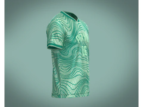 Soccer Green Jersey Player-06 3D Model