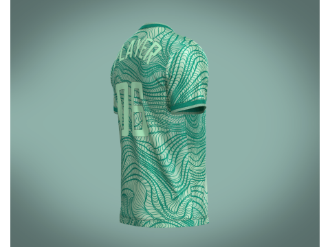 Soccer Green Jersey Player-06 3D 모델