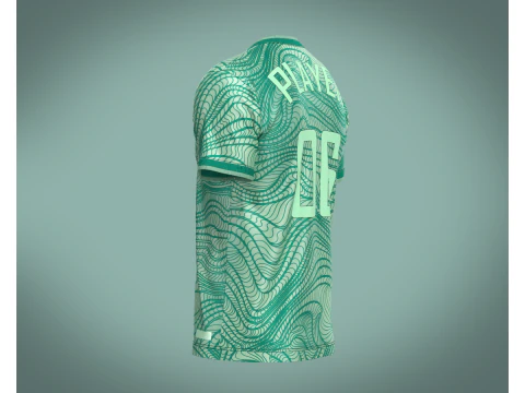 Soccer Green Jersey Player-06 3D Model
