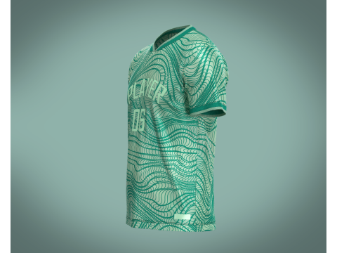 Soccer Green Jersey Player-06 3D 모델
