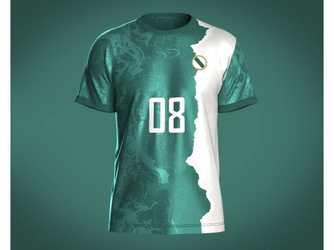 サッカーグリーンジャージプレーヤー-08 3Dモデル