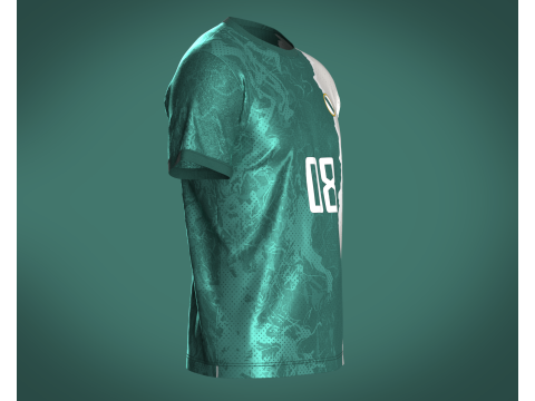 Soccer Green Jersey Player-08 3D Model