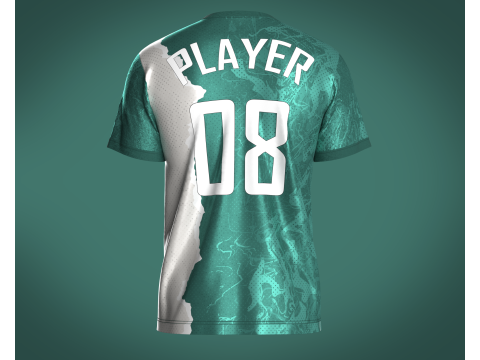 Soccer Green Jersey Player-08 3D Model