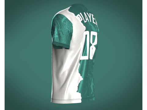 Soccer Green Jersey Player-08 3D Model