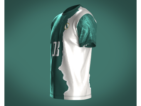 Soccer Green Jersey Player-08 3D Model