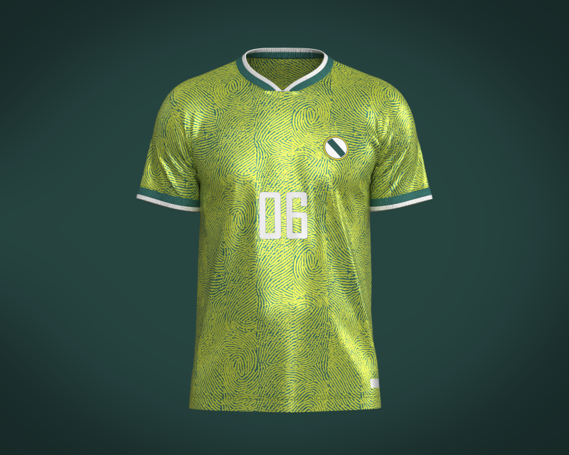 Soccer Green jersey Player-06 V2 3D Model .c4d .max .obj .3ds .fbx .stl .blend
