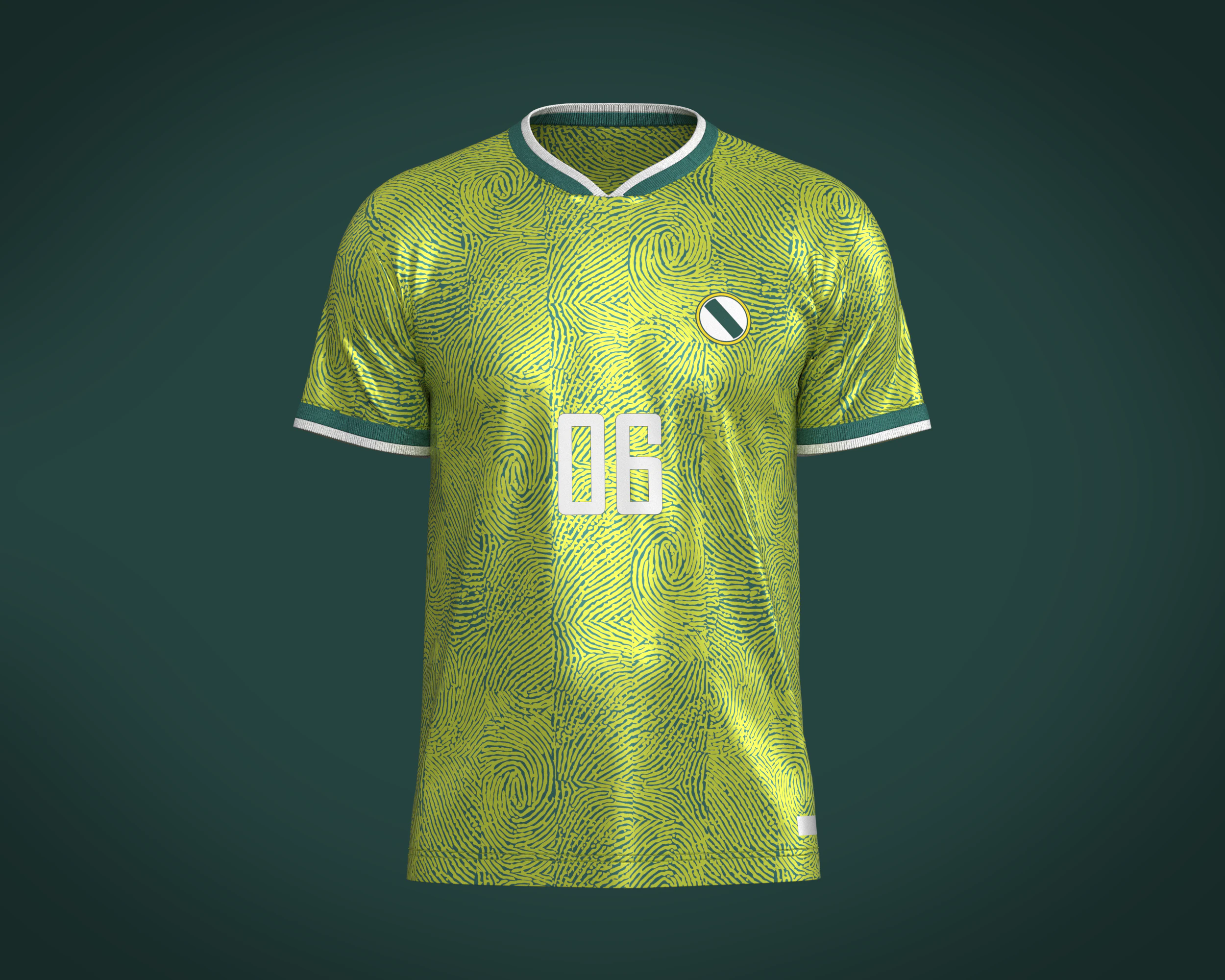 Soccer Green jersey Player-06 V2 3D Model .c4d .max .obj .3ds .fbx .stl .blend 