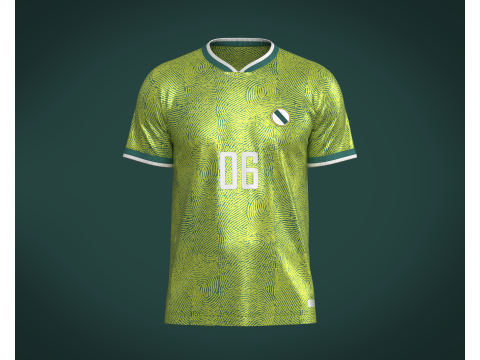 Soccer Green jersey Player-06 V2 3Dモデル