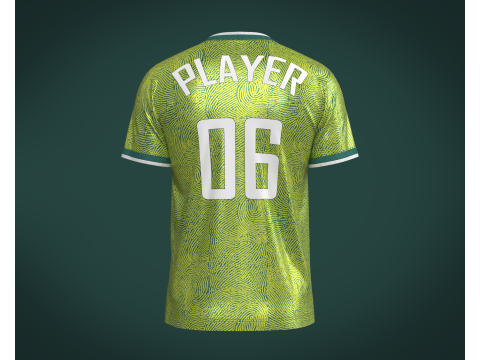 Soccer Green jersey Player-06 V2 3D Model