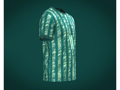 Soccer Green Print Jersey Player-11 3D Model