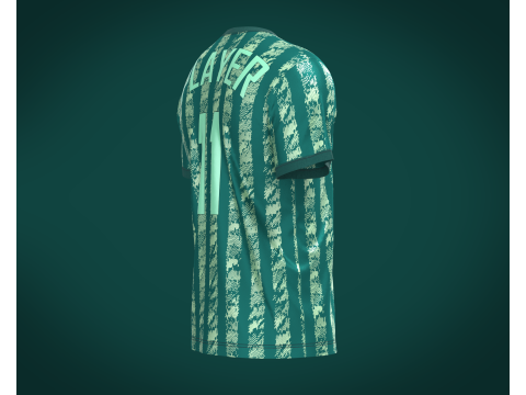 Soccer Green Print Jersey Player-11 3D 模型