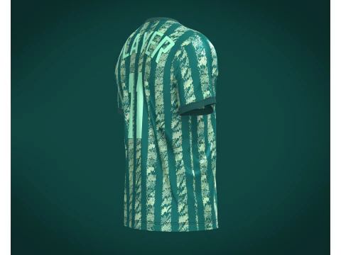 Soccer Green Print Jersey Player-11 3D Model