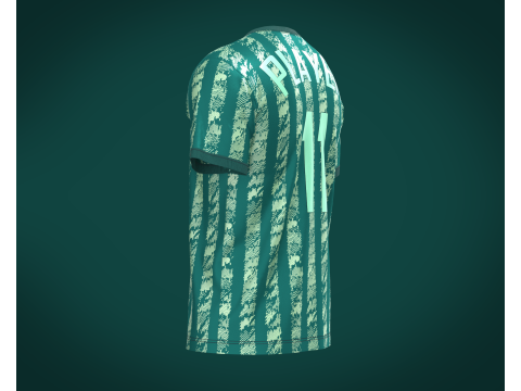 Soccer Green Print Jersey Player-11 3D 模型
