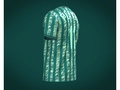 Soccer Green Print Jersey Player-11 3D Model
