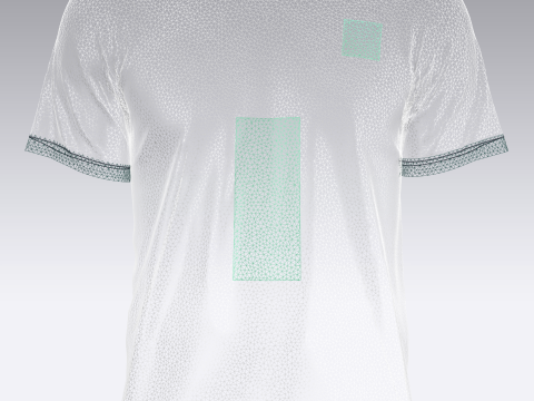 Soccer Green Print Jersey Player-11 3D 模型