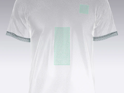 Soccer Green Print Jersey Player-11 3D Model