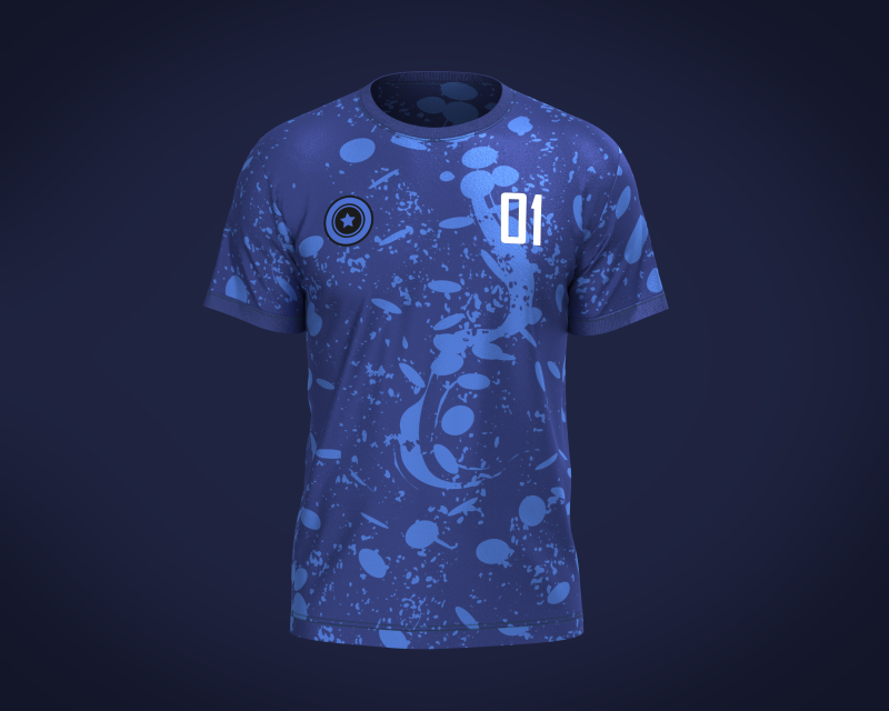 Soccer Home Jersey Player 01 3D 모델 .c4d .max .obj .3ds .fbx .stl .blend 