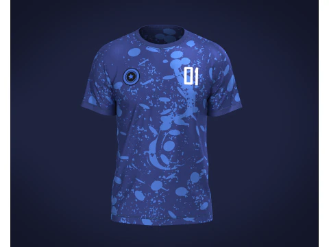 Футбольный игрок в домашней майке 01 3D Модель