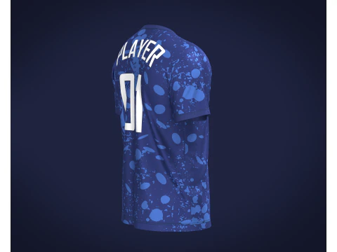 Soccer Home Jersey Player 01 3D Model