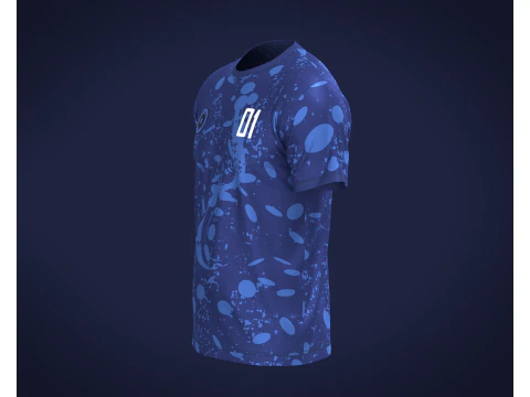Soccer Home Jersey Player 01 3D Model