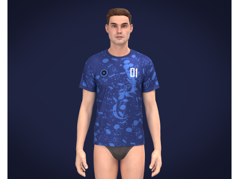 Soccer Home Jersey Player 01 3D 모델