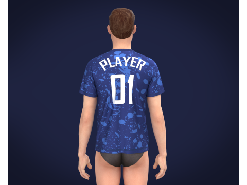 Soccer Home Jersey Player 01 3D 모델