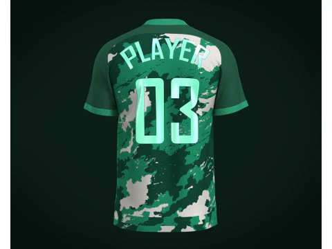 Soccer jersey Player 03 V2 3D Model