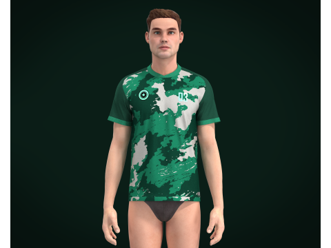 Soccer jersey Player 03 V2 3D Model