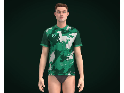 Soccer jersey Player 03 V2 3D Model