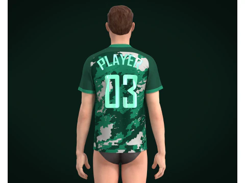 Soccer jersey Player 03 V2 3D Model