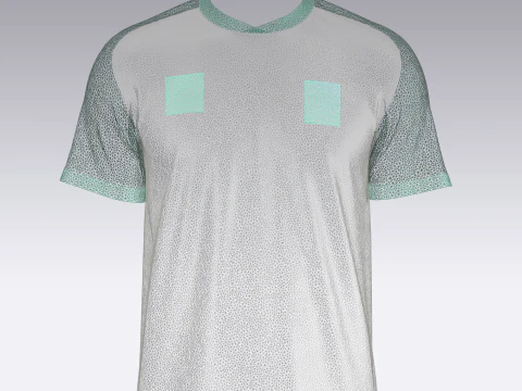 Soccer jersey Player 03 V2 3D Model