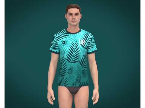 Soccer Jersey Player 08 3D Model