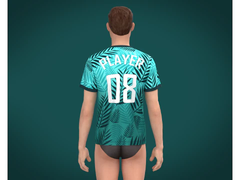 Soccer Jersey Player 08 3D Model
