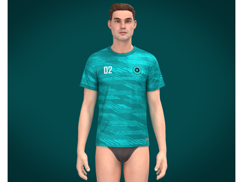 Soccer Jersey Player-02 3D Модель