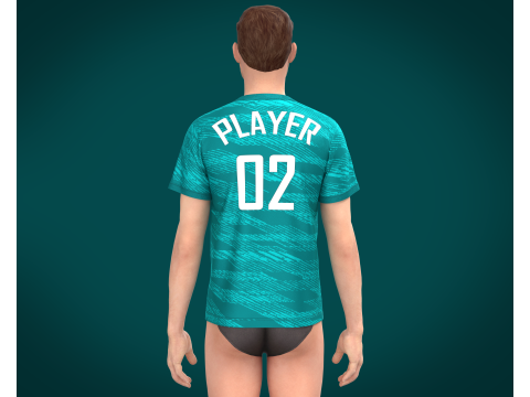 Soccer Jersey Player-02 3D Модель