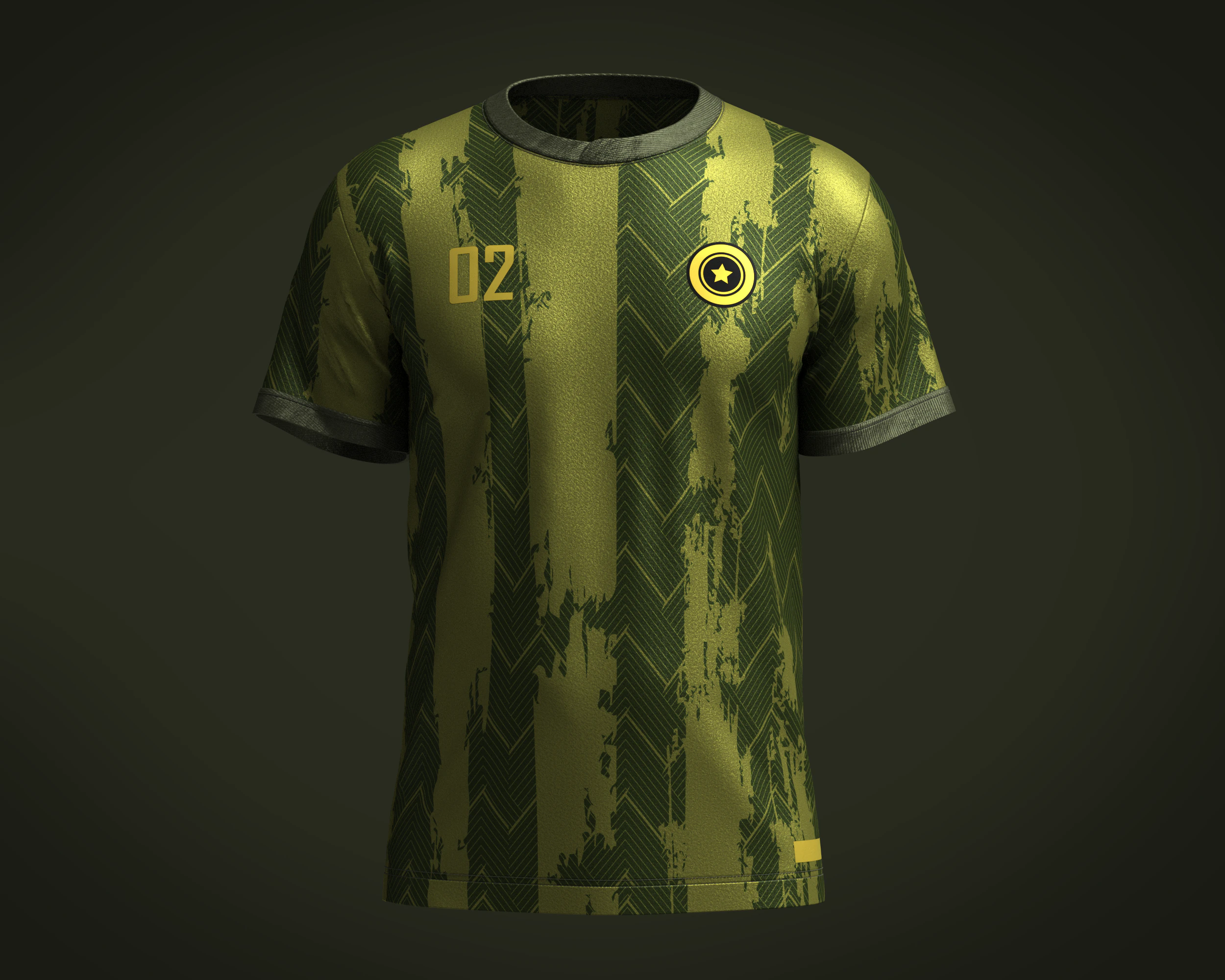 Soccer Jersey Player-02 V2 3D Model .c4d .max .obj .3ds .fbx .stl .blend