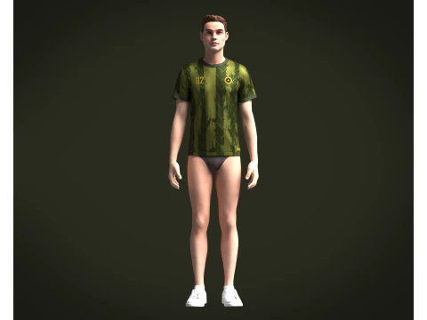 Soccer Jersey Player-02 V2 3D Model