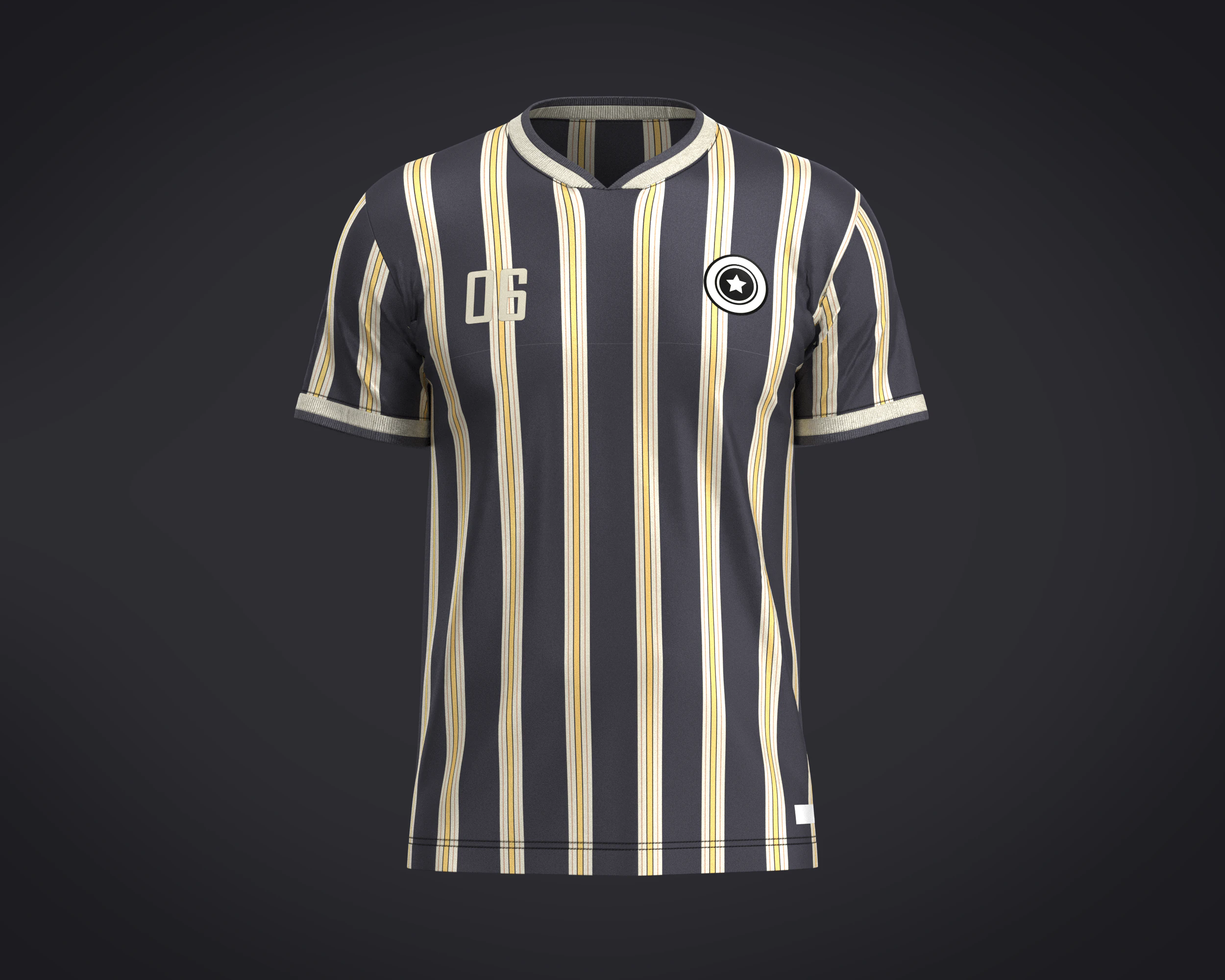 Soccer jersey Player-06 3D Model .c4d .max .obj .3ds .fbx .stl .blend