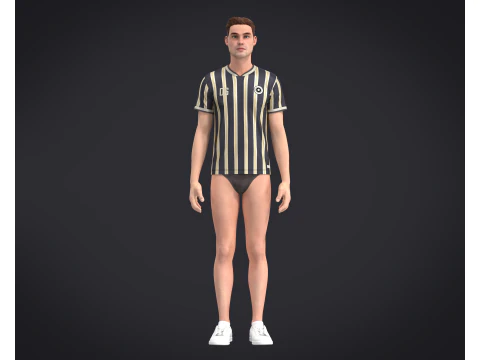 Soccer jersey Player-06 3D Model