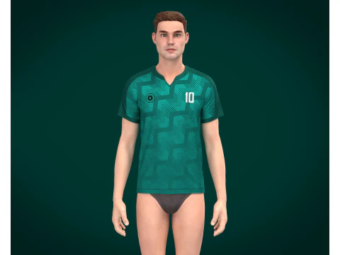 Soccer Jersey Player-10 3D Model