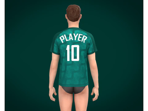 Soccer Jersey Player-10 3D Model